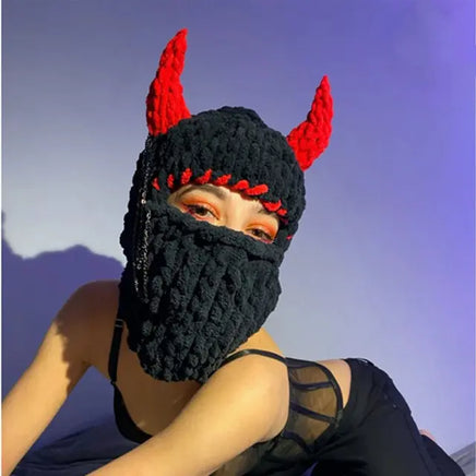 Halloween Knitted Balaclava Hat 1