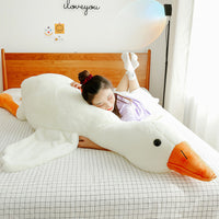Extra Large 165cm White Geese Plush Pillow for cozy decor from Lusy Store