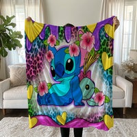 Stitch Blanket Cozy and Soft Throw Blankets Bed Sofa Gift For Pets Friends and Family 2 59x79 inch