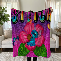 Stitch Blanket Cozy and Soft Throw Blankets Bed Sofa Gift For Pets Friends and Family 6 59x79 inch