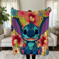 Stitch Blanket Cozy and Soft Throw Blankets Bed Sofa Gift For Pets Friends and Family 17 59x79 inch