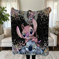 Stitch Blanket Cozy and Soft Throw Blankets Bed Sofa Gift For Pets Friends and Family 18 59x79 inch