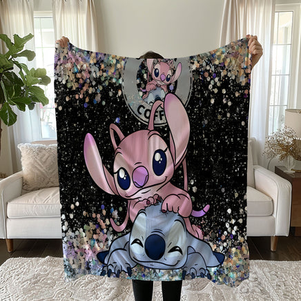 Stitch Blanket Cozy and Soft Throw Blankets Bed Sofa Gift For Pets Friends and Family 18 59x79 inch