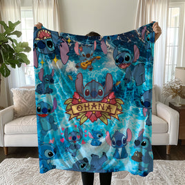 Stitch Blanket Cozy and Soft Throw Blankets Bed Sofa Gift For Pets Friends and Family 1 59x79 inch