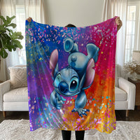 Stitch Blanket Cozy and Soft Throw Blankets Bed Sofa Gift For Pets Friends and Family 7 59x79 inch