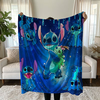 Stitch Blanket Cozy and Soft Throw Blankets Bed Sofa Gift For Pets Friends and Family 9 59x79 inch
