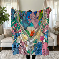 Stitch Blanket Cozy and Soft Throw Blankets Bed Sofa Gift For Pets Friends and Family 10 59x79 inch