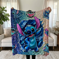 Stitch Blanket Cozy and Soft Throw Blankets Bed Sofa Gift For Pets Friends and Family 14 59x79 inch