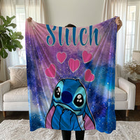 Stitch Blanket Cozy and Soft Throw Blankets Bed Sofa Gift For Pets Friends and Family 4 59x79 inch