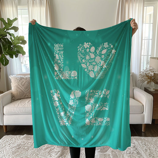 Teal Love Bedding Set for Valentine's Day Lusy Store