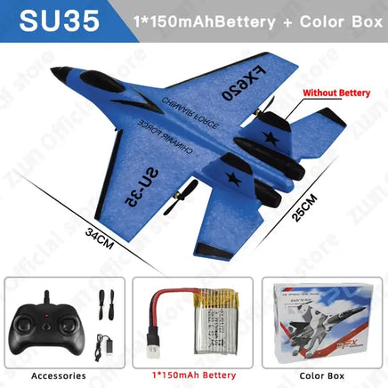 High-Flying RC Plane Blue 1B Box SU35