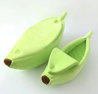 Portable Banana Pet Bed Green Large