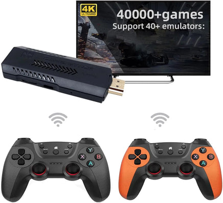 Lusy Store LLC X2 Ultra Retro Game Stick 4K, Plug and Play Video Gaming Console with 128G memory card Console