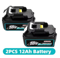 Original Li-Ion Battery – 18V, Available in 6.0Ah, 8.0Ah, 12.0Ah DC18RC Charger 2PCS 12Ah battery