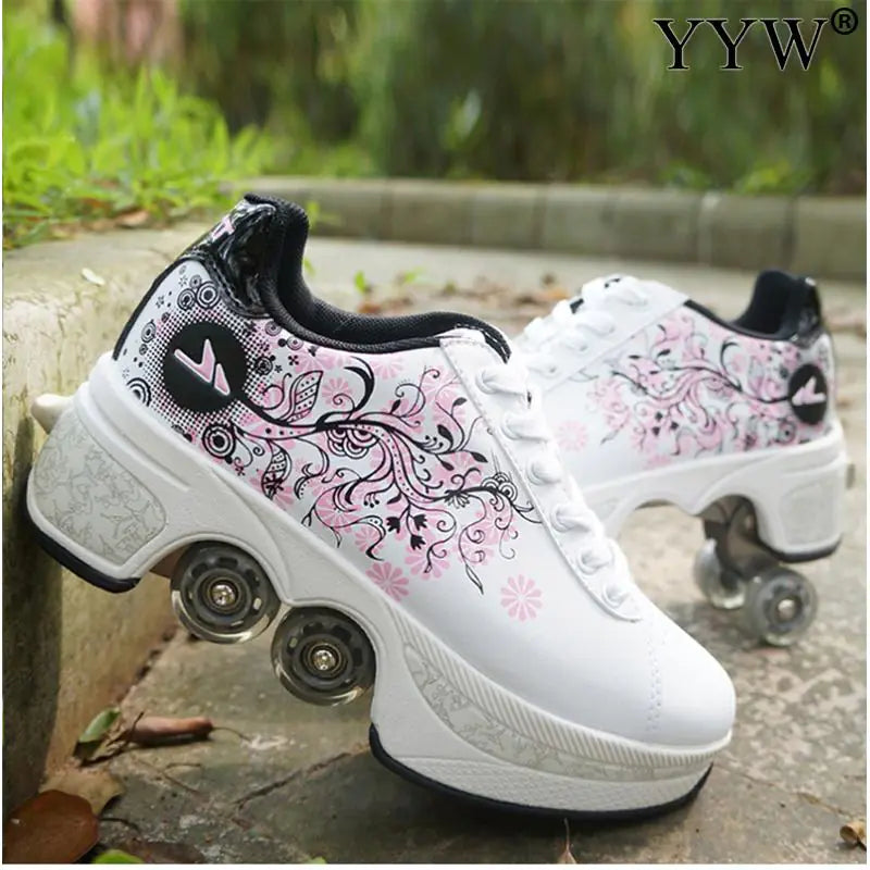 Lusy Store LLC Casual Sneakers Walk Roller Skates Sneakers