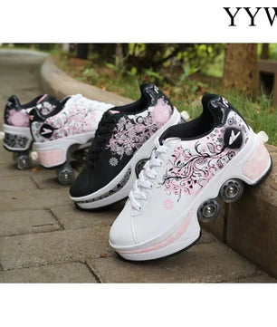 Lusy Store LLC Casual Sneakers Walk Roller Skates Sneakers