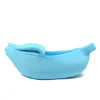 Portable Banana Pet Bed Blue