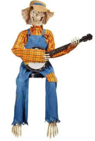 Halloween Banjo Skeleton Decoration Lemon 40 * 10cm