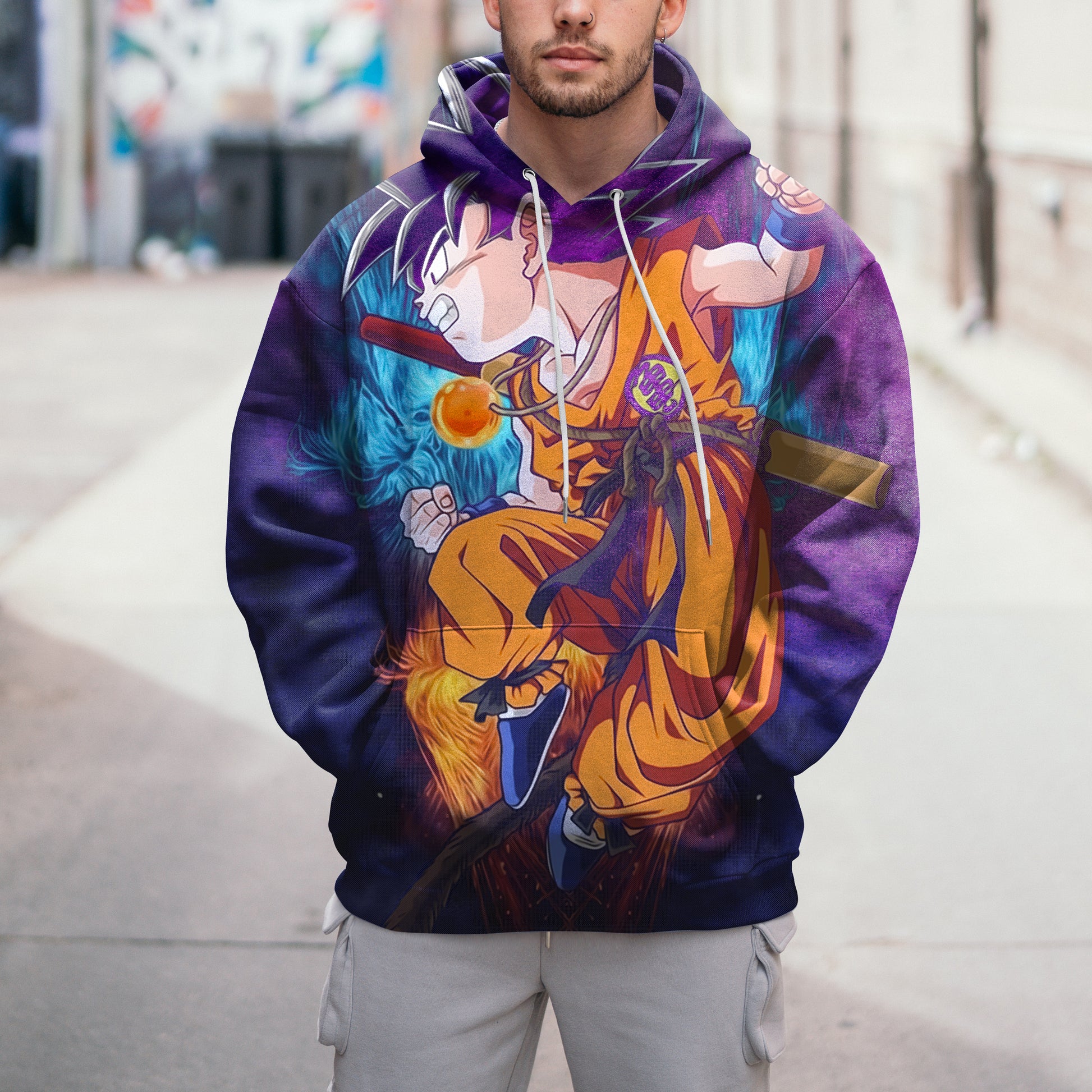 Lusy Store Dragon Ball Z Hoodie Colorful Goku Coat Unique Personality Many Sizes For Men Boy Kid Clothes DBP-3F Hoodies &amp; Sweatshirts