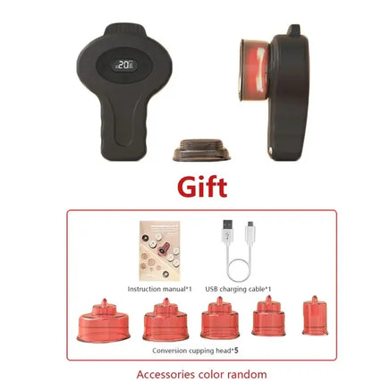 Breathing Electric Cupping Device Black