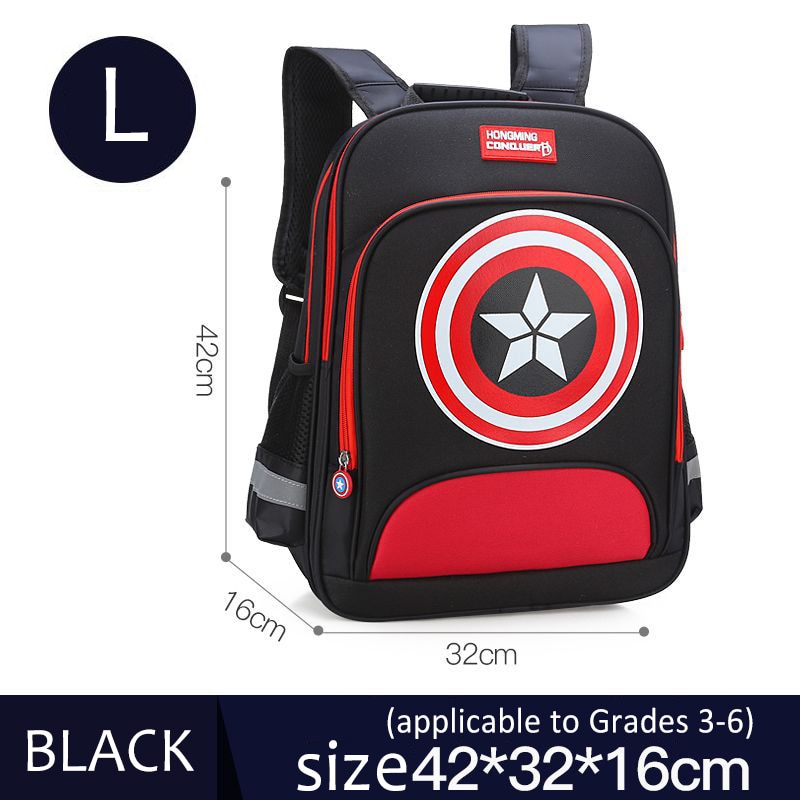 Spiderman Backpack Children Schoolbags Superhero Captain America Backpacks Boy B108
