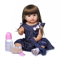 Lusy Store LLC Full Body Soft Silicone Popular Sweet Face Reborn Toddler Baby Girl Doll Birthday Christmas Gift High Quality Doll Action Figure