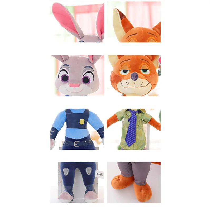 Lusy Store LLC Zootopia Plush Toy Fox Nick Wilde Rabbit Judy Hopps Doll Soft Stuffed Animals Toys Kids Xmas Gifts Plush