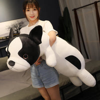 Lying French Bulldog Plush Toys Stuffed Cute Dog Puppy Animal Doll Soft Long Sleep Pillow Cushion Gift 120cm