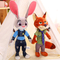 Lusy Store LLC Zootopia Plush Toy Fox Nick Wilde Rabbit Judy Hopps Doll Soft Stuffed Animals Toys Kids Xmas Gifts Plush