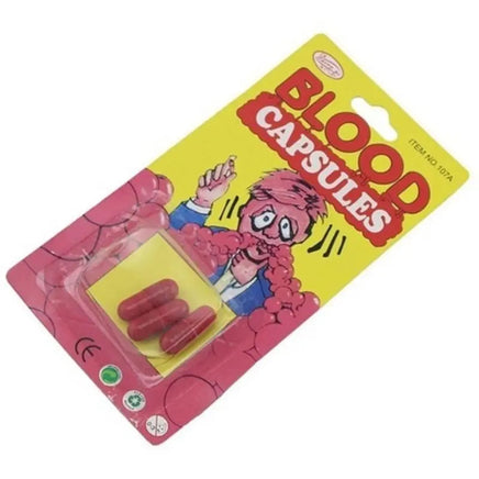 6Pcs Realistic Fake Blood Pills Vampire Capsules Adults Teen Horror Scary Funny Trick Toys Halloween April Fools Day Party Props