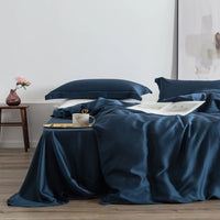 Liv-Esthete Romantic 100% Silk Bedding Set Mulberry Beauty Silk Bed Set Beauty Quilt Cover Pillowcase Double Queen King Sheet Lusy Store