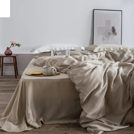 Liv-Esthete Romantic 100% Silk Bedding Set Mulberry Beauty Silk Bed Set Beauty Quilt Cover Pillowcase Double Queen King Sheet Lusy Store