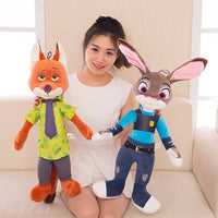 Lusy Store LLC Zootopia Plush Toy Fox Nick Wilde Rabbit Judy Hopps Doll Soft Stuffed Animals Toys Kids Xmas Gifts Plush