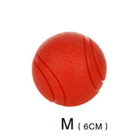 Rubber Dog Ball, Indestructible & Bite-Resistant, Chew Toy for Small to Extra-Large Dogs, Solid Red Red M