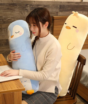 Lusy Store LLC Dinosaur Pig Rabbit Bear Husky Duck Plush Toys Stuffed Soft Long Sleep Pillow Doll Cushion Kids Girls Gift Plush