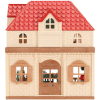 Simulation Kitchen Forest Family Small House Double Three- Story Villa Reindeer Animal Model Furniture Toy Gifts