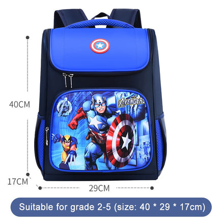 Lusy Store Spiderman Backpack Children Schoolbags Superhero Captain America Backpacks Boy B108 