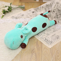 Giraffe Plush Toy – Soft Stuffed Cartoon Animal, 21"/33"/41"/49" – Lusy Store Blue