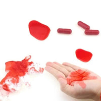 6Pcs Realistic Fake Blood Pills Vampire Capsules Adults Teen Horror Scary Funny Trick Toys Halloween April Fools Day Party Props