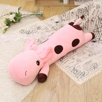 Giraffe Plush Toy – Soft Stuffed Cartoon Animal, 21"/33"/41"/49" – Lusy Store Pink