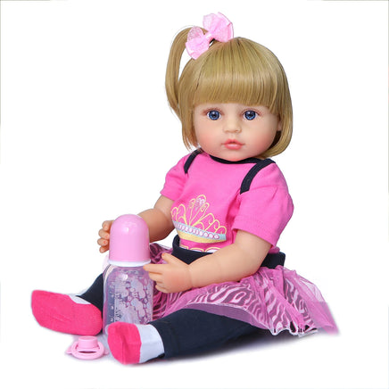 Lusy Store LLC Full Body Soft Silicone Popular Sweet Face Reborn Toddler Baby Girl Doll Birthday Christmas Gift High Quality Doll Action Figure