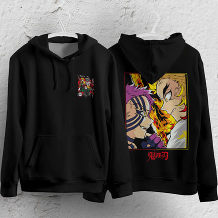 Demon Slayer Hoodie Loose Casual Clothing Rengoku Tanjiro Zenitsu Inosuke Anime Streetwear Personality 7