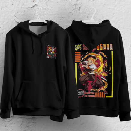 Demon Slayer Hoodie Loose Casual Clothing Rengoku Tanjiro Zenitsu Inosuke Anime Streetwear Personality 13