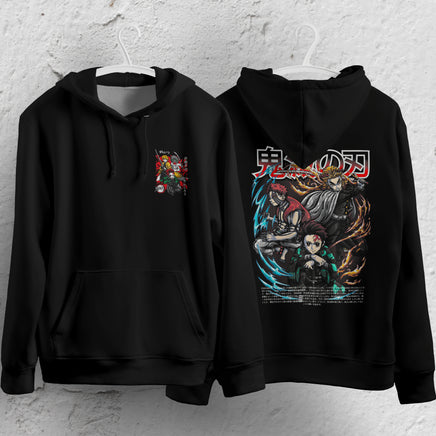 Demon Slayer Hoodie Loose Casual Clothing Rengoku Tanjiro Zenitsu Inosuke Anime Streetwear Personality 16
