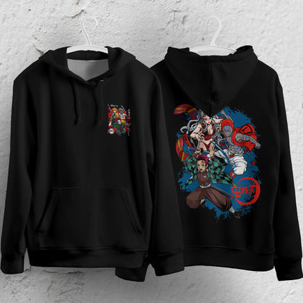 Demon Slayer Hoodie Loose Casual Clothing Rengoku Tanjiro Zenitsu Inosuke Anime Streetwear Personality 1