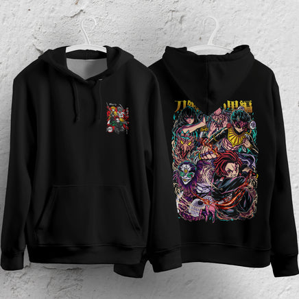 Demon Slayer Hoodie Loose Casual Clothing Rengoku Tanjiro Zenitsu Inosuke Anime Streetwear Personality 3