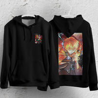 Demon Slayer Hoodie Loose Casual Clothing Rengoku Tanjiro Zenitsu Inosuke Anime Streetwear Personality 6