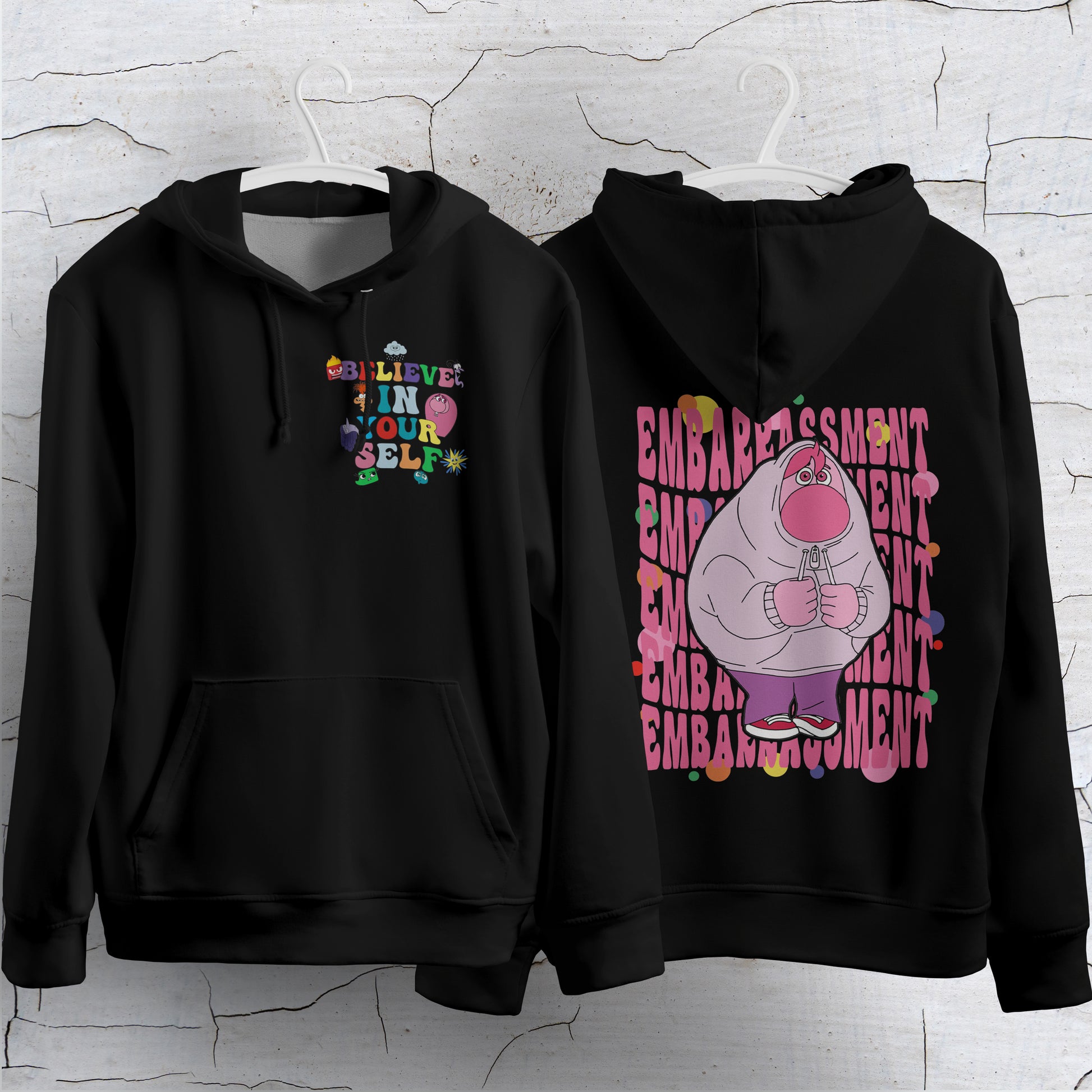 Lusy Store Inside Out Hoodie Loose Casual Clothing Cute Cartoon Streetwear Personality Hoodies &amp; Sweatshirts