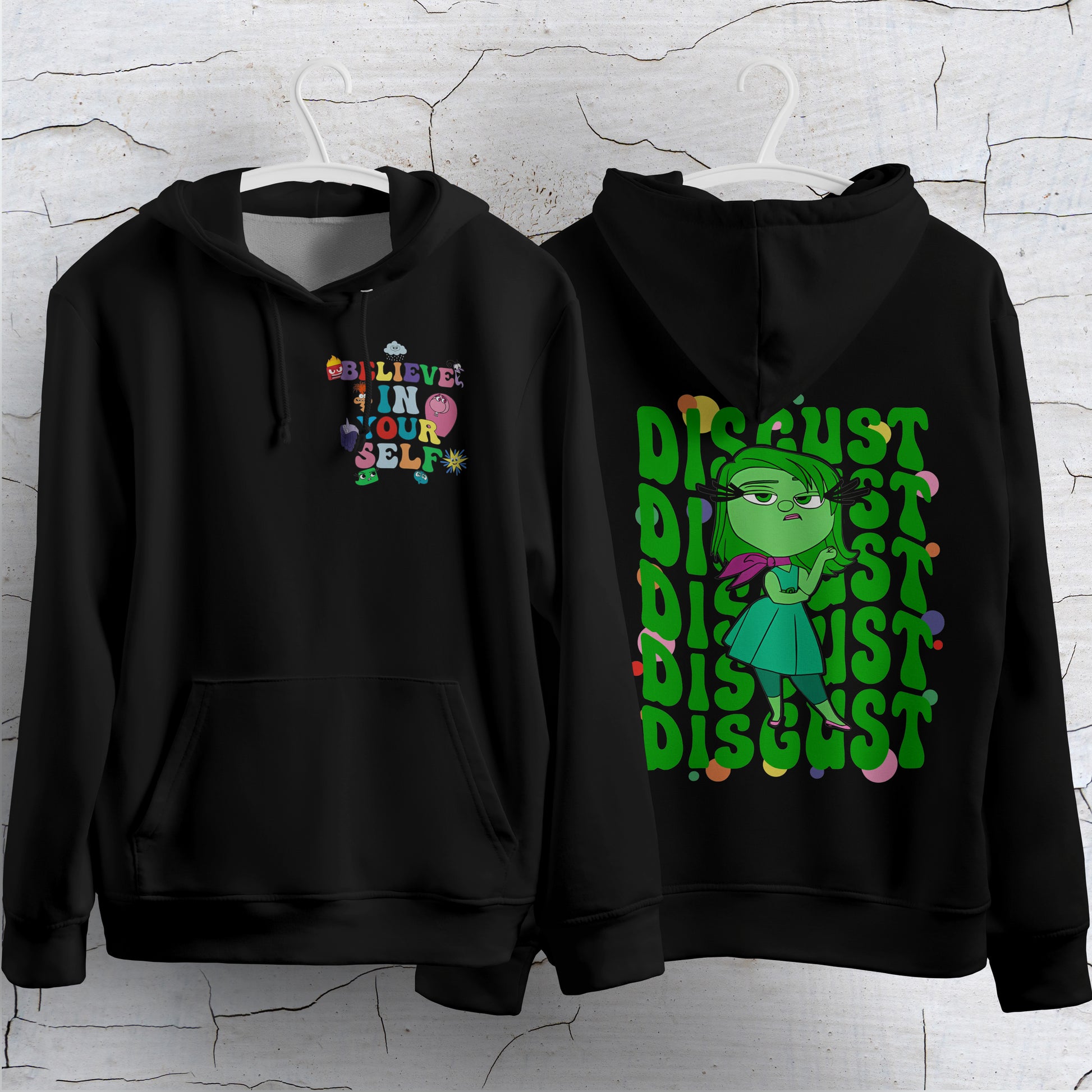 Lusy Store Inside Out Hoodie Loose Casual Clothing Cute Cartoon Streetwear Personality Hoodies &amp; Sweatshirts