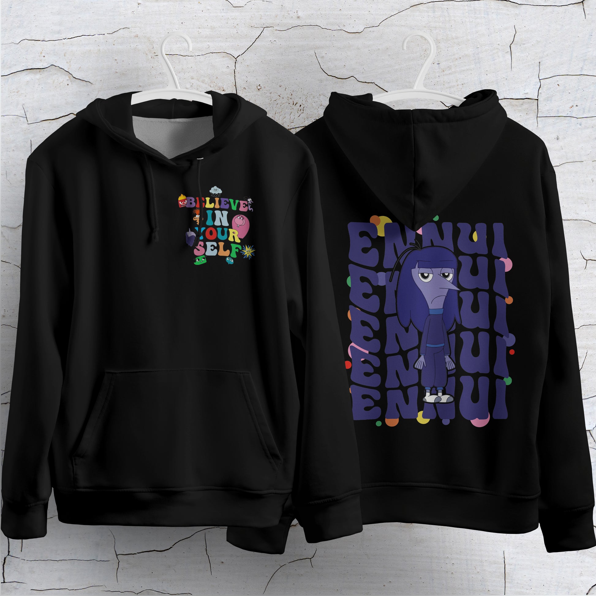 Lusy Store Inside Out Hoodie Loose Casual Clothing Cute Cartoon Streetwear Personality Hoodies &amp; Sweatshirts